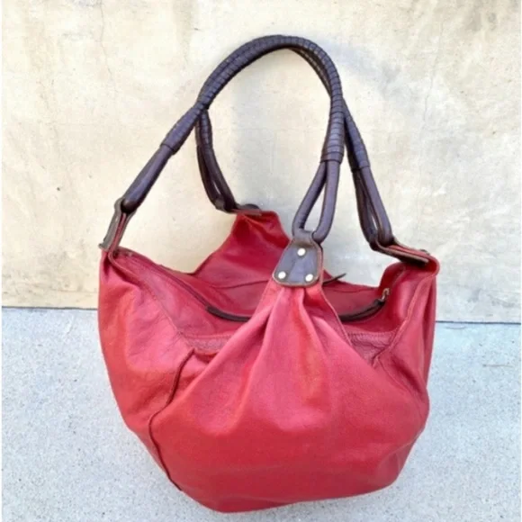 Like new ANTHROPOLOGIE Nest LEATHER Handbag BOHO HOBO Sack